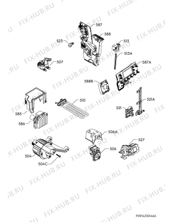 Взрыв-схема стиральной машины Electrolux EW8F3R28S - Схема узла Electrical equipment 268